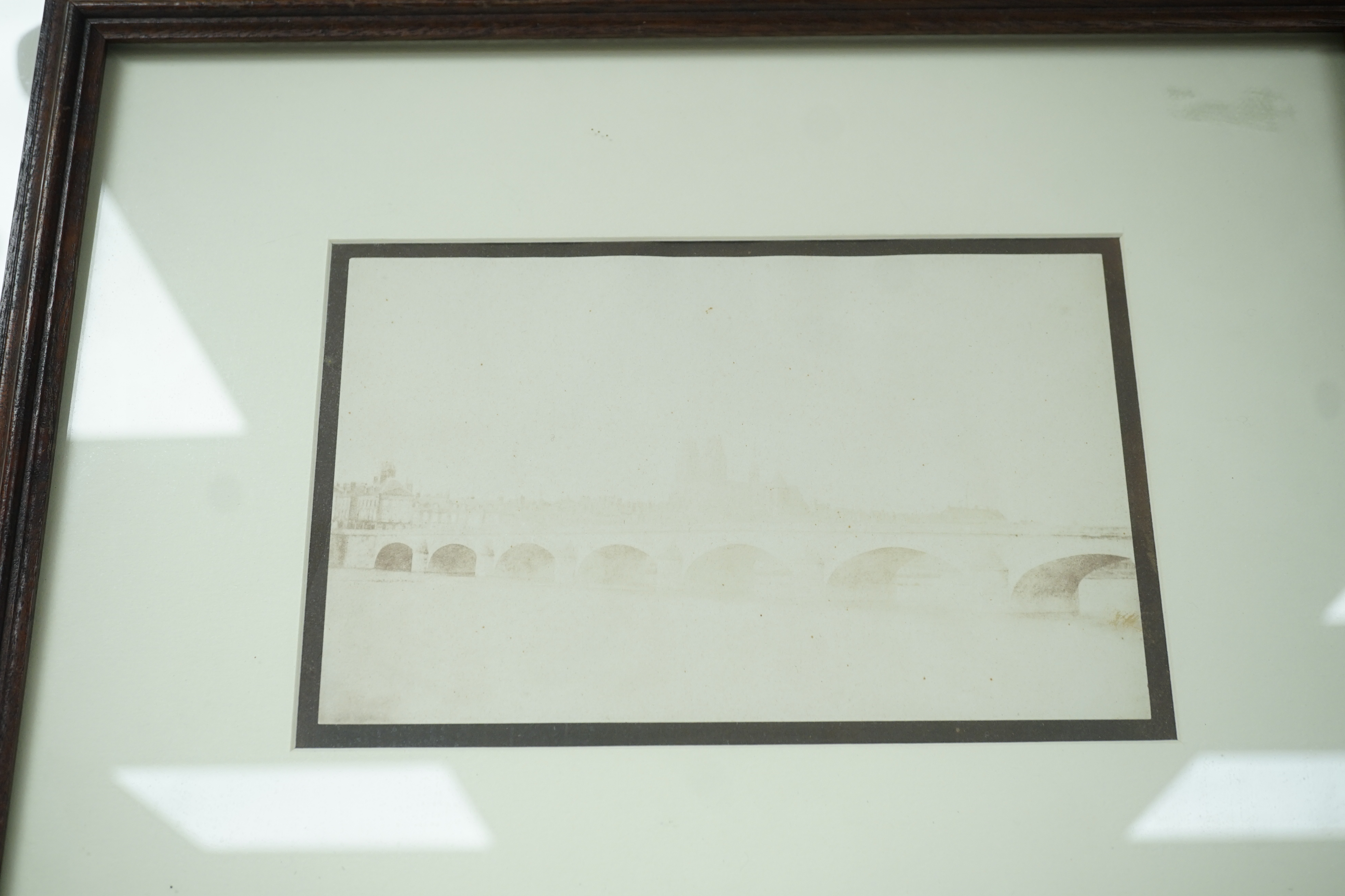 William Henry Fox Talbot (1800-1877), two black and white photographs, 'Bridge at Orleans', 12.5 x 20cm and 'The Tower', 15 x 19cm